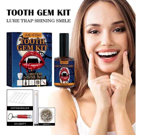 Juego De Cristales De Dientes Con Pegamento Para Lámpara De