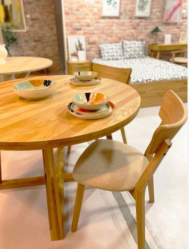 Imagen 7 de 9 de Silla Para Comedor Madera 100% Maciza Roble Ref: Maciza503
