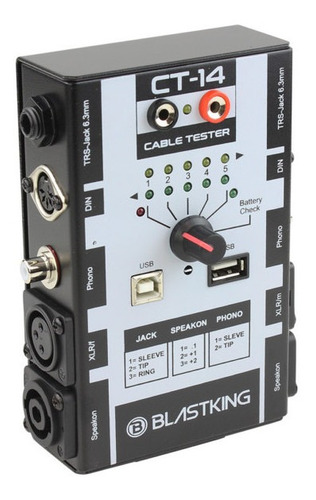 Tester De Continuidad Para Cables De Audio Blastking