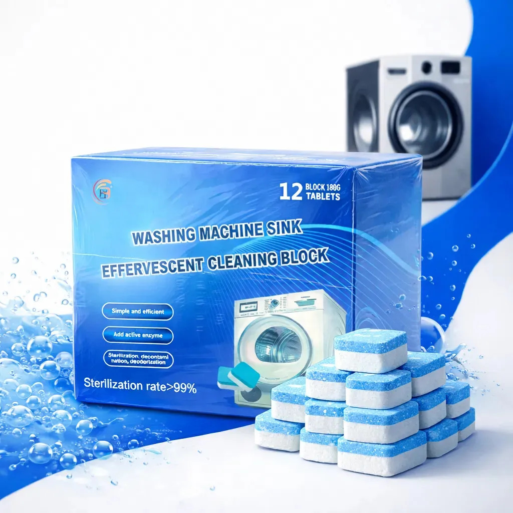 Pastilha Limpa Máquina de Lavar Roupa Kit 12 Tablete Higienizador Tambor Universal Anti Mofo Anti Odor Limpeza Interna Lava Louças Efervescente Remove Resíduos Manutenção Preventiv