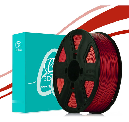 Filamento 3dfila Petg Xt 1kg - Diversas Cores Cor Vermelho Red Metal