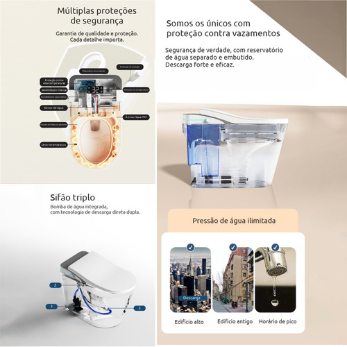 Bacia Sanitária Smart De Luxo Vaso Sanitário Inteligente