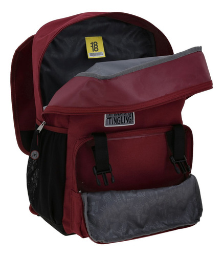 Mochila Grande Chenson Miles Morales Spiderman Paider Niño Color Rojo Diseño De La Tela Liso