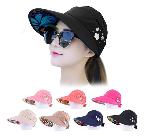 Sombreros Sol Mujer Gorra Con Visera Ala Ancha Protección Uv