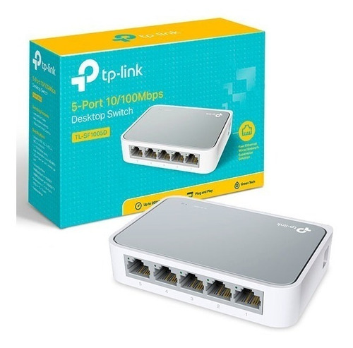 Switch Tp-link 5 Puertos Tl-sf1005d 10/100 Mbps 5 Bocas     