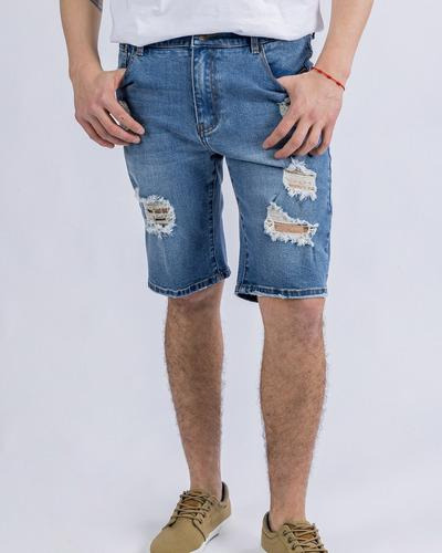 Short Bermuda De Jean Hombre Ufo Jonas Celeste Oferta