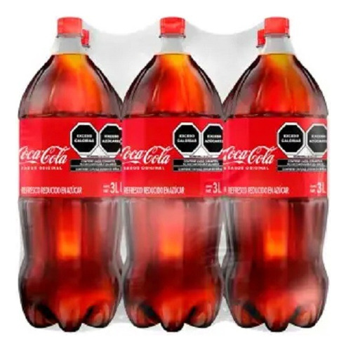 Refresco Coca-cola 6 Pzas De 3 Lts C/u