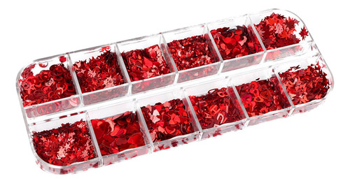 Lentejuelas Brillantes Para Uñas De Valentín, 12