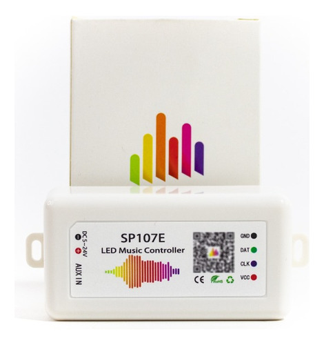 Controladora Inteligente Rítmica Para Fita Led - Sp107e Cor da luz RGB Tensão de operação 5-12v 110V/220V
