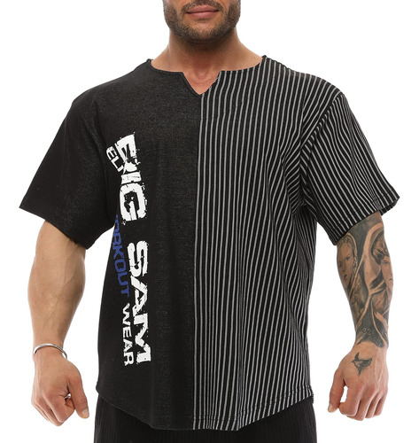 Polera Activa Para Hombre Con Corte Ancho (xl, Negro)