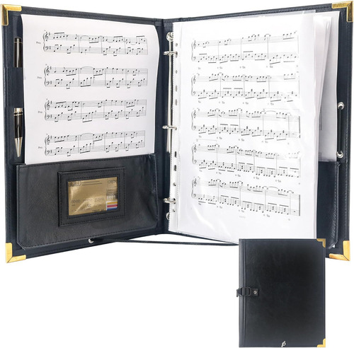 Carpeta De Música Negra Coro, Carpeta De 3 Anillos 12....