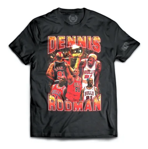 Playera Dennis Rodman Negra Moda Aesthetic