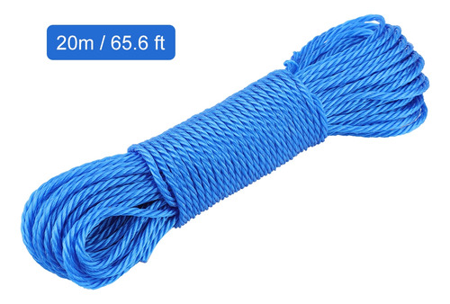 Cuerda De Nailon Azul De 20 M, Tendedero Para Jardín Y Acamp