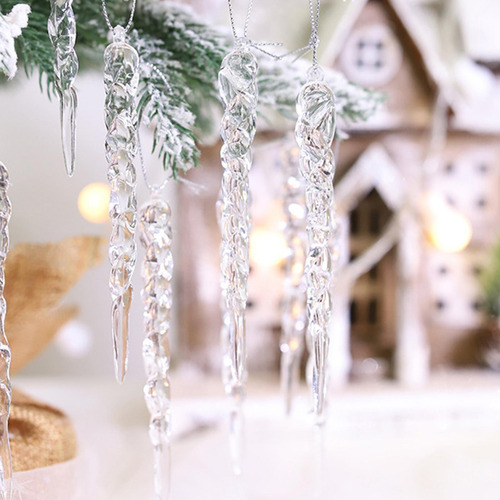12 Uds. De Adornos De Carámbanos Navideños, Decoraciones