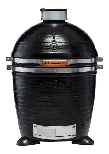 Imagen 1 de 10 de Parrilla Kamado Kb10 Negro Horno Ahumador Nano Cuotas