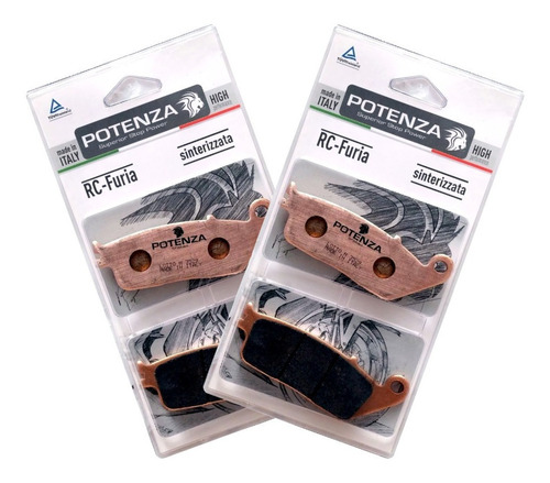 2x Pastilhas Freio Potenza Ptz226rc Hornet Cbr600f Sem Abs