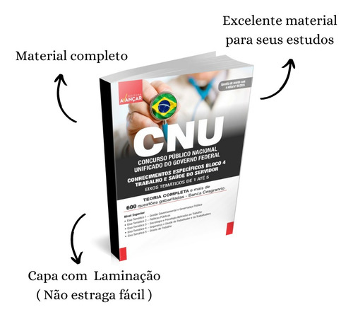 Apostila Cnu - Bloco 4 - Conhecimentos Específicos - Eixos Temáticos 1 Até 5 - 2024