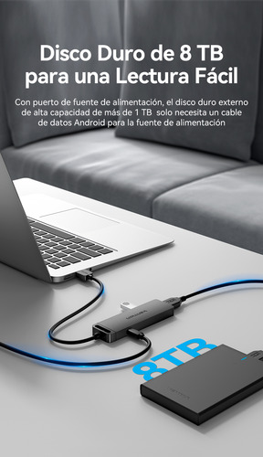 Hub Usb 3.0 Vention/ 4xusb/ 1xmicrousb Pd