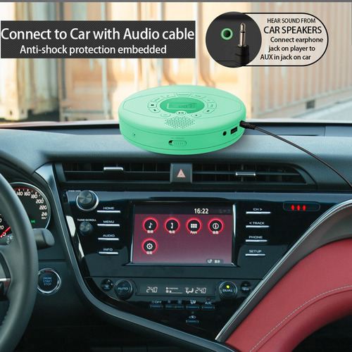 Reproductor De Cd Portátil, Recargable, Discman, Con Auricul