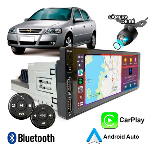 Kit Multimídia 1din Universal Radio Bluetooth Android 2+32