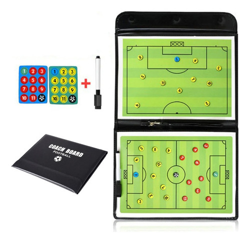 Kit Prancheta Quadro Tática Magnética Para Campo De Futebol