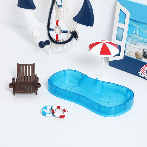 1 Set Mini Furniture Model Mini House Swim Ring Mini Swim Po