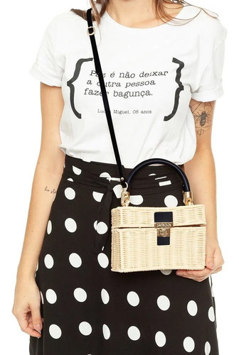 Imagem 3 de 3 de Bolsa Petite Jolie Bau Modelo Capri Lançamento Palha