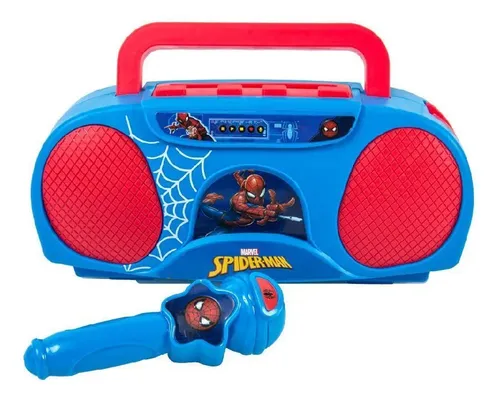 Boombox Karaoke Infantil Homem Aranha 5871 Candide