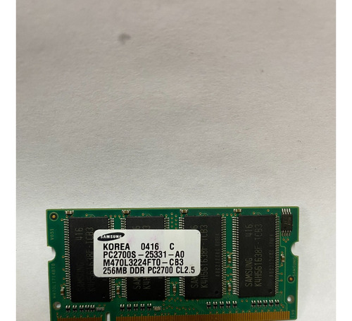 Memoria Sansung 256mb Ddr Para Notebook