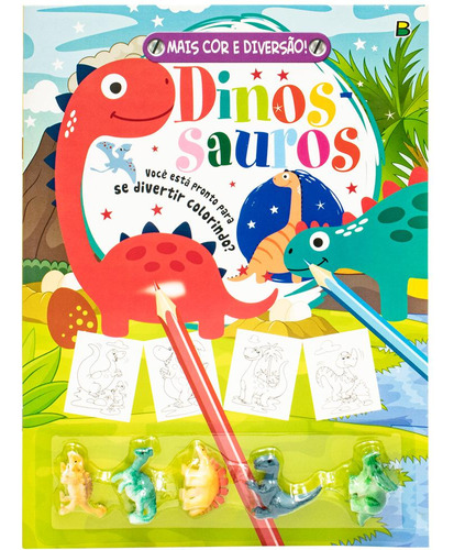 Mais Cor E Diversão! Dinossauros, De Brijbasi. Editora Todolivro, Capa Mole Em Português, 2023