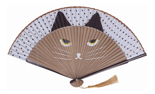 Abanico Plegable Gato Japonés 21cm