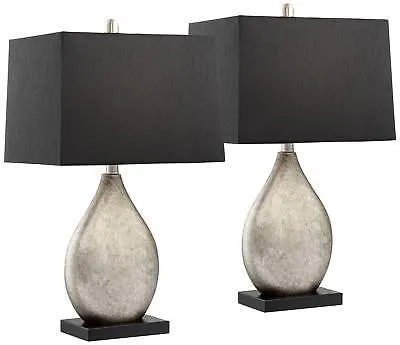 Cortina De Rectangular Lámparas Mesa De Modernas Conjunto 2 nm8N0vw