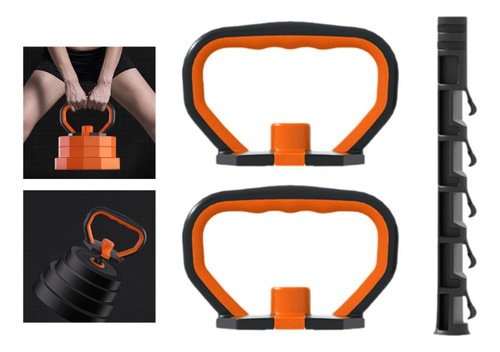 Kit De Agarre De Pesa Rusa Ajustable, 2 Manijas Y 1 Varilla