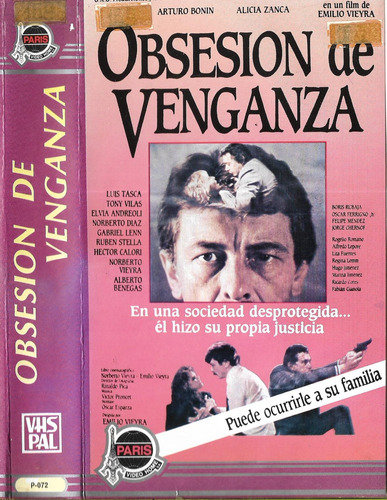 Obsesión De Venganza Vhs Arturo Bonín Emilio Vieyra