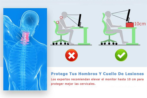 Soporte Para Monitor De Escritorio De 2 Niveles Con Cajon