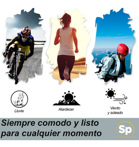 Imagen 10 de 10 de Lentes Deportivos Para Ciclismo Polarizados Unisex 4 Micas