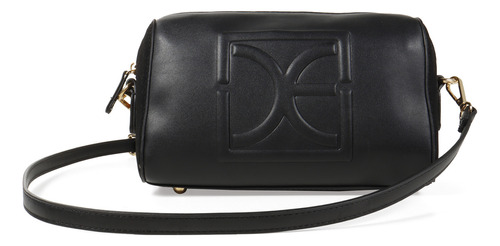 Bolsa Crossbody Cloe Para Mujer Monograma Con Relieve Color Negro