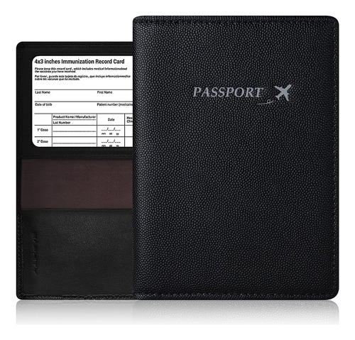 Cubierta De Soporte De Pasaporte De Cuero Genuino -pasaporte