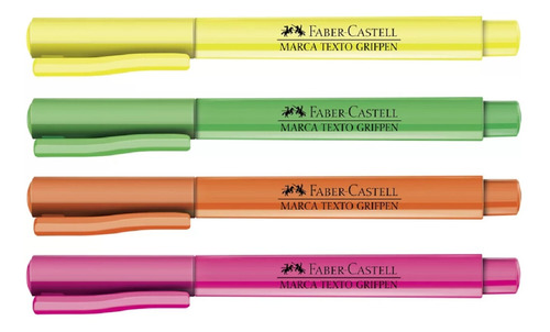 Marca Texto Grifpen Neon 4 Cores - Faber-castell