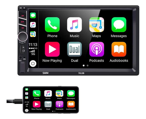 Zk Estéreo De Coche Doble Din Compatible Con Carplay