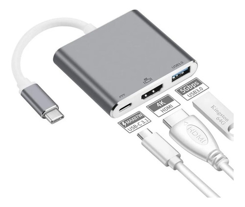 Conversor de adaptador fêmea HDMI Lenovo Del Mac Usb 3 tipo C