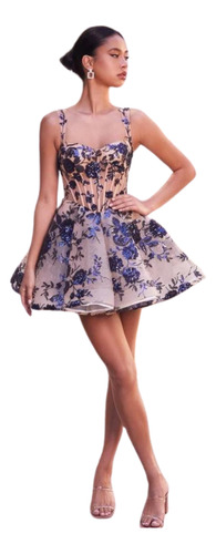 Vestido Corto, Con Adorno Floral De Lentejuela Losoyas Dress