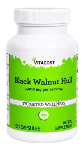 Black Walnut Hull Nogal Negro 120 Capsulas 1000 Mg