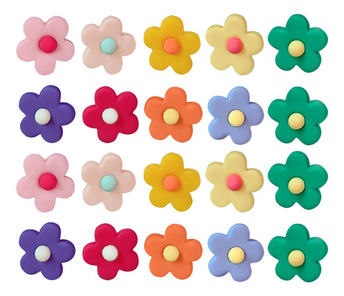 20 Broches De Flores De Colores Para Ropa, Bolsos, Tocados