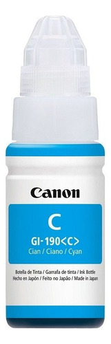 Botella De Tinta Canon Gi-190 C Cyan