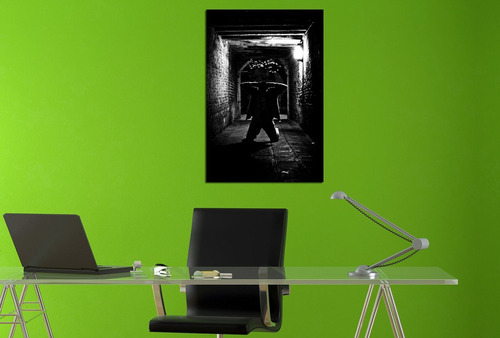 Vinilo Decorativo 40x60cm Tunel Ciudad Vacio Infinito M9