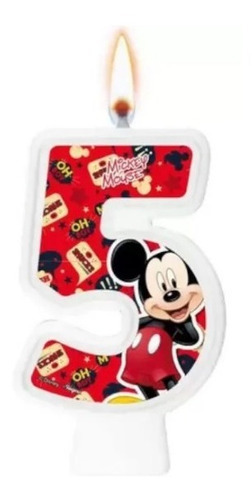 Vela Mickey Mouse Festa De Aniversário De 5 Anos - Regina