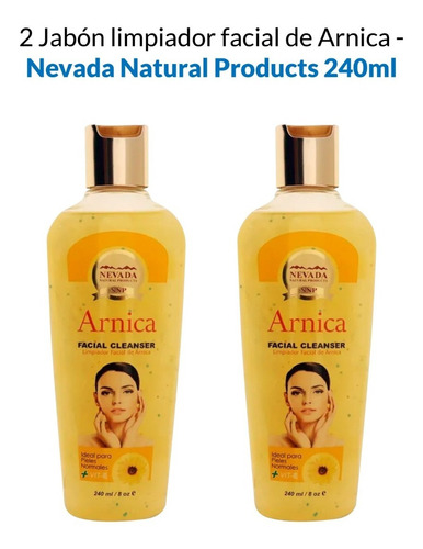 2 Jabón Limpiador Facial De Arnica 240ml