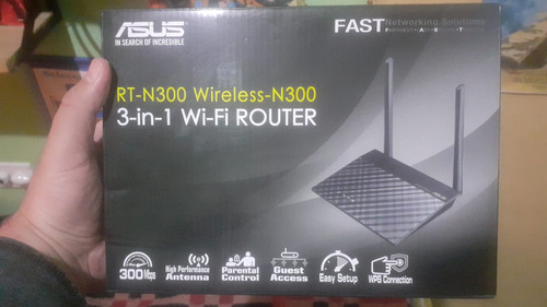 Router Asus Rt-n300 Inalámbrico Negro 300 Mbps 4 Puertos