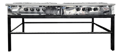 Anafe Industrial Tecno Calor 8h Acero Inox 1830/8 Con Base